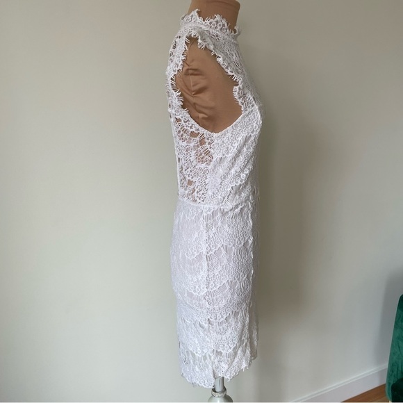Free People Intimately White Daydream Lace Bodycon Mini Dress EUC Size XS - Picture 7 of 11